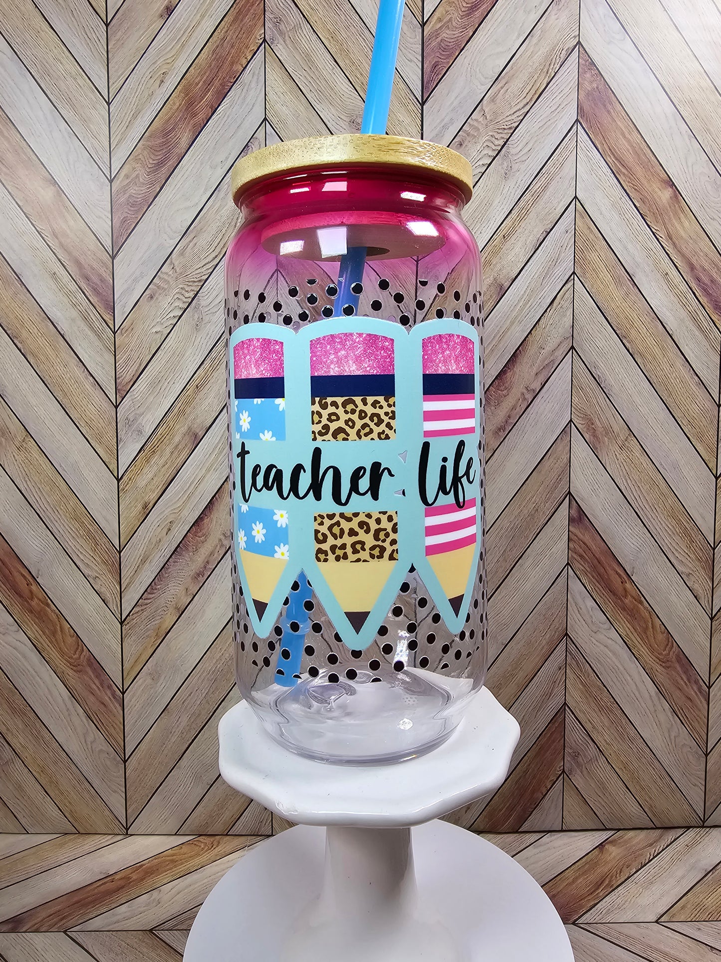 Teacher Life Acrylic Can Cup