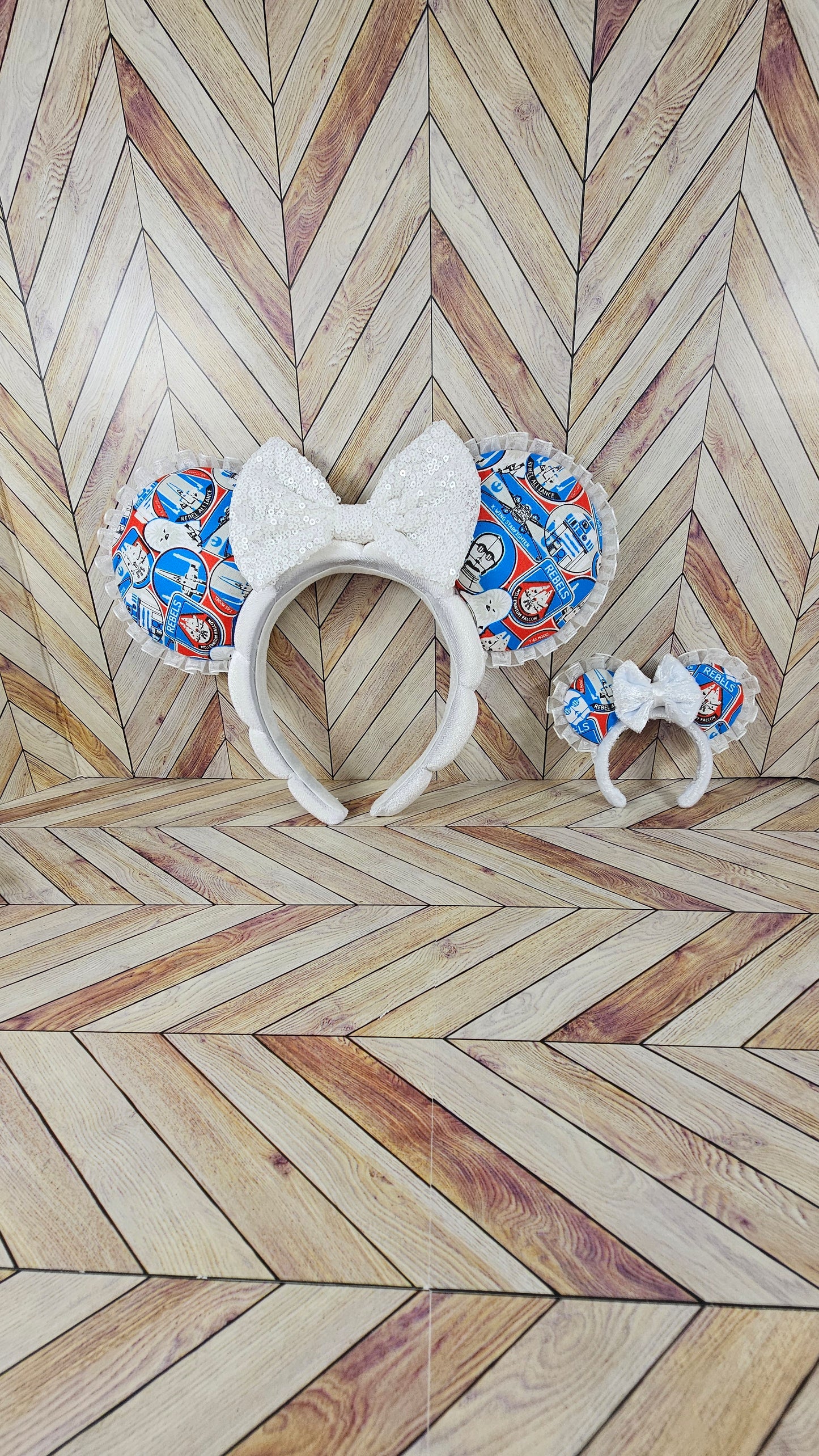 Full size & Mini Magical Mouse Rebel Ears with Bow Set