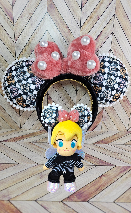 Full size & Mini Magical Mouse Jack-o-lantern Ears Set w/Bow