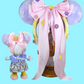 Full size & Mini Punzie Ears with Back Bow Set