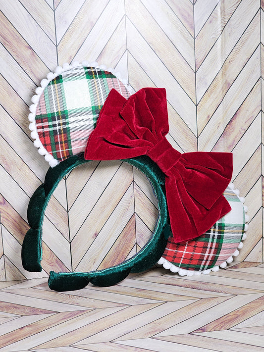 Magical Mouse Christmas Plaid Ears