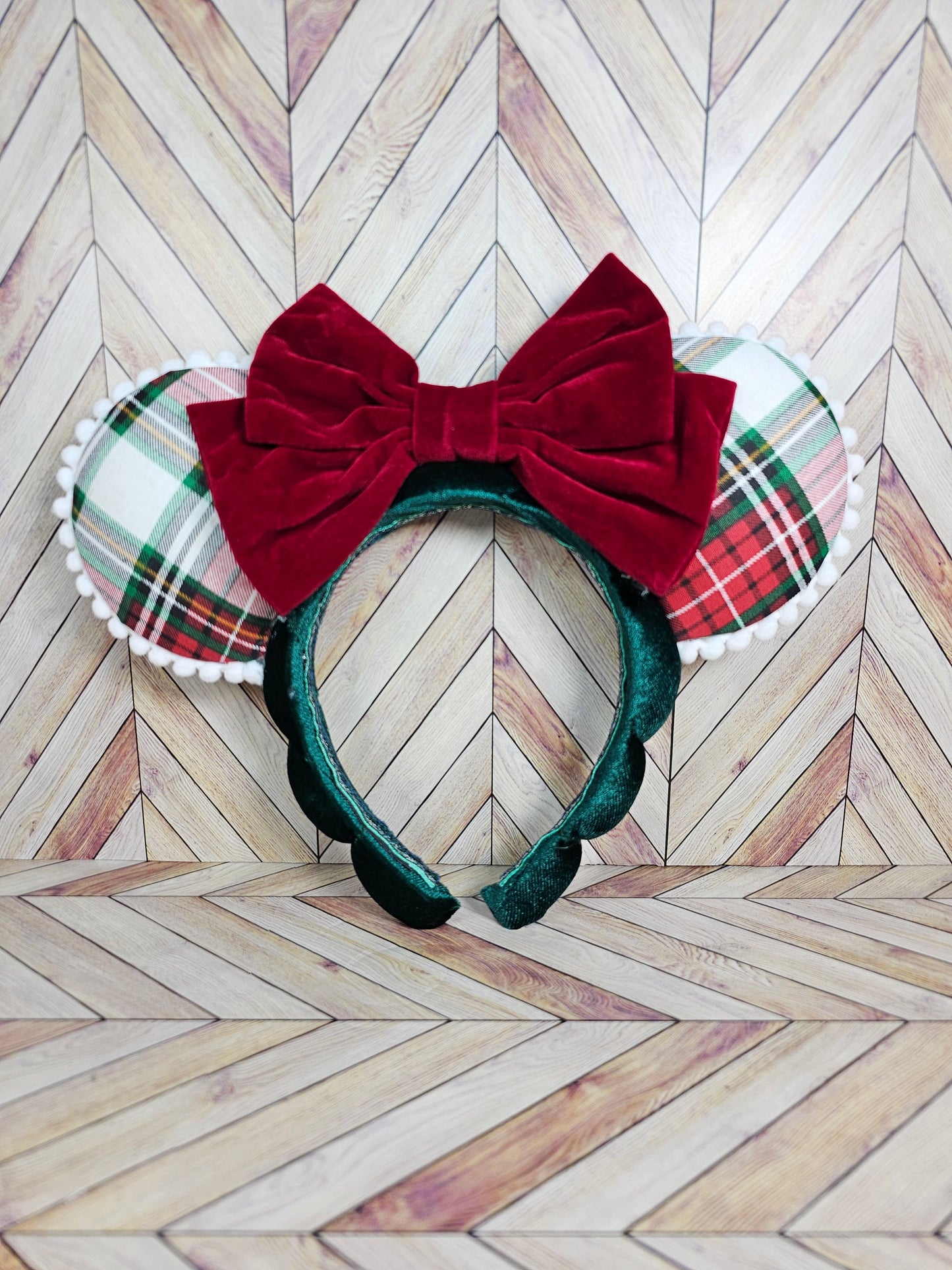 Magical Mouse Christmas Plaid Ears