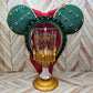 Magical Mouse Green Glitzy Ears with Red Back Bow