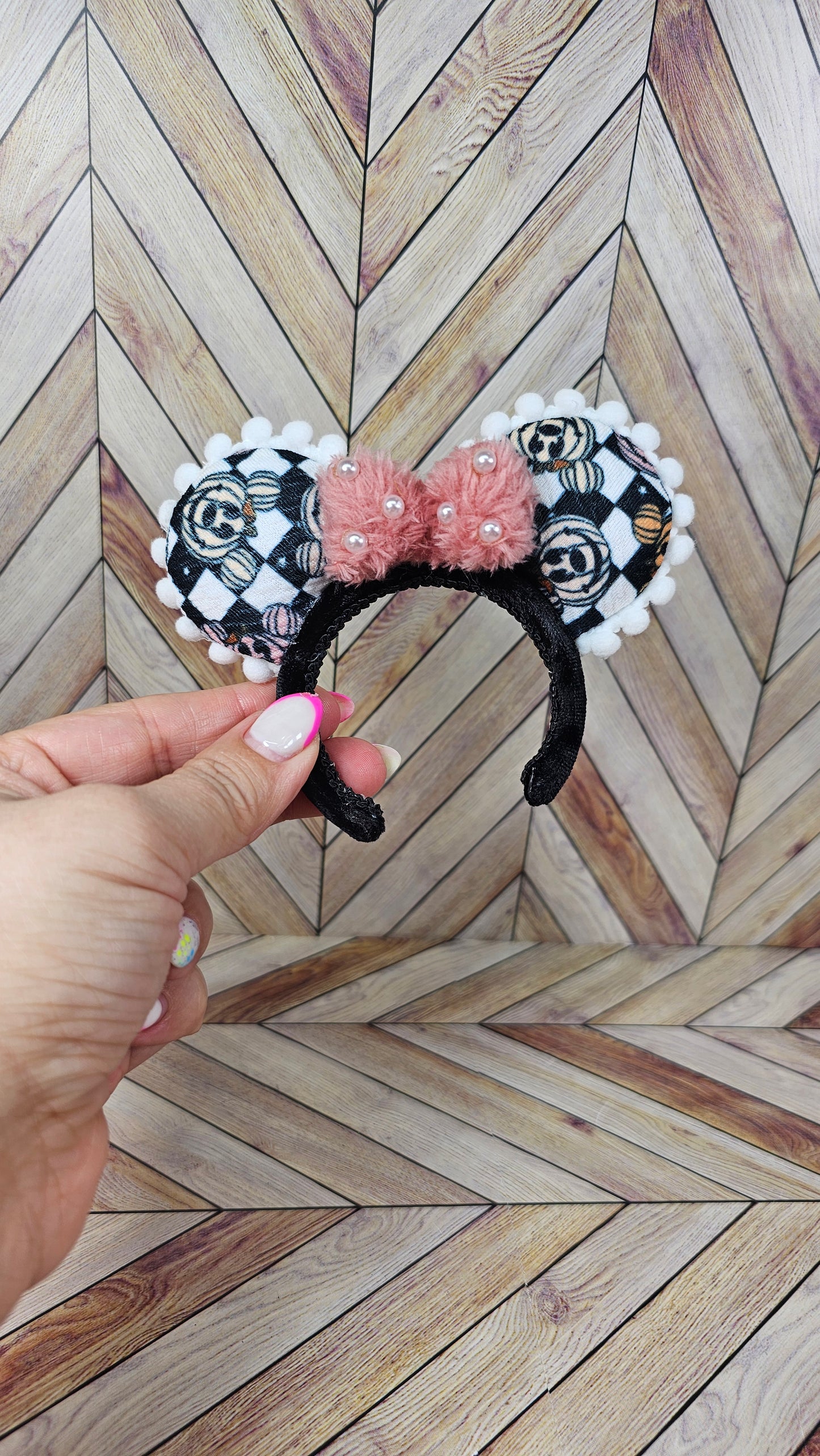 Mini Magical Mouse Jack-o-lantern Ears w/Bow