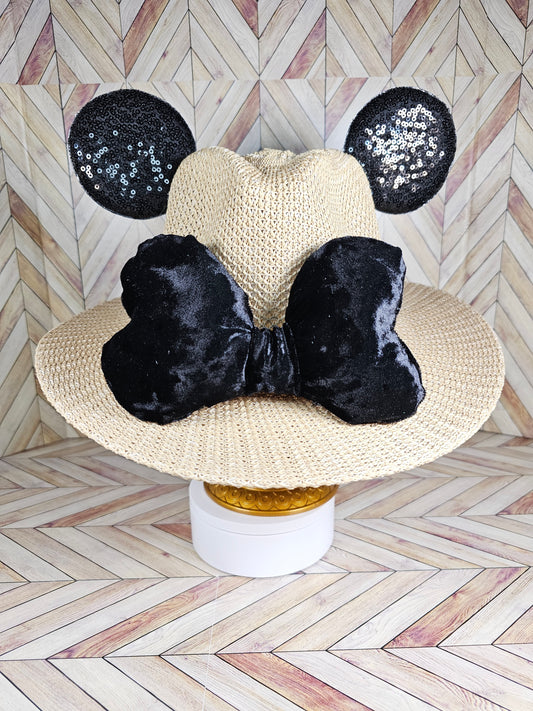 Leopard band Magical Mouse Sun Hat with Bow